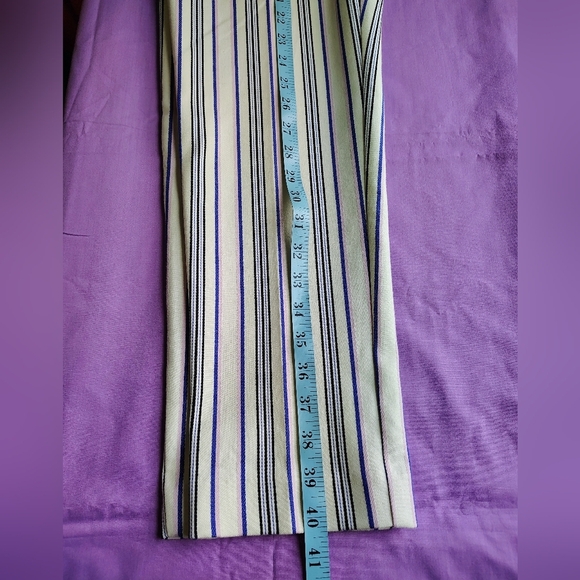 Scotch & Soda women's Lowry slim-leg mid-rise striped white dress pants sz 27. - Picture 16 of 17